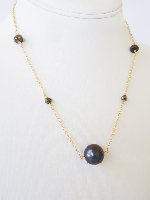 Blueberry Chocolate Necklace