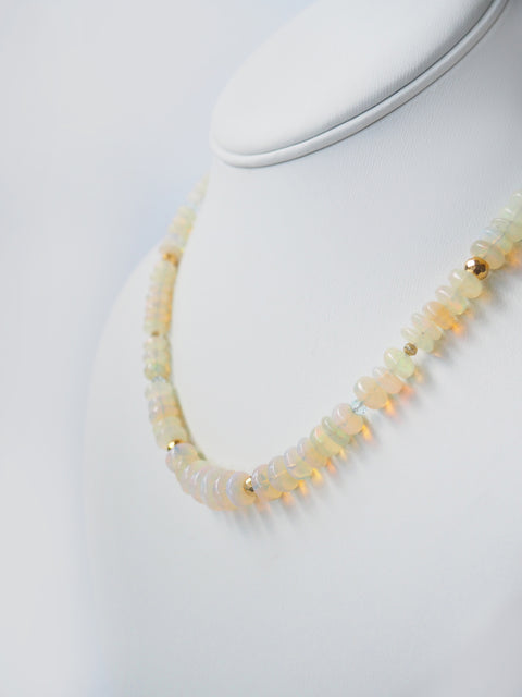 Big White Opal Necklace