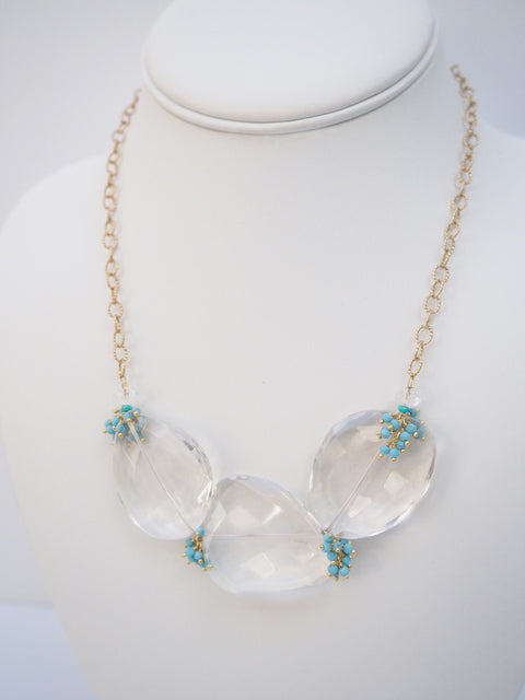 Clear Blue Necklace