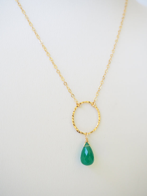 Green Droplet Necklace