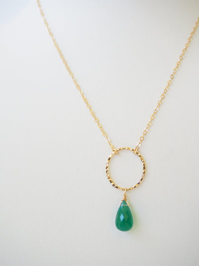 Green Droplet Necklace