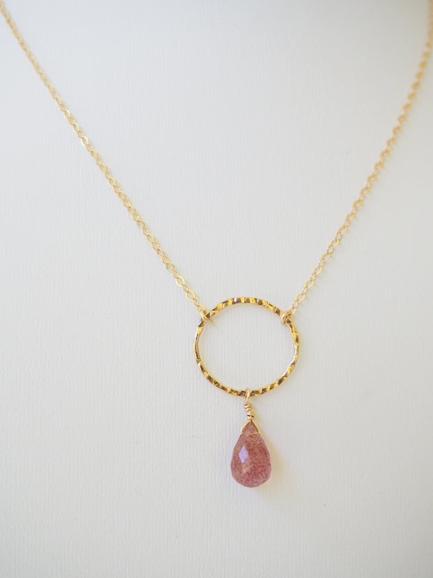 Strawberry Droplet Necklace